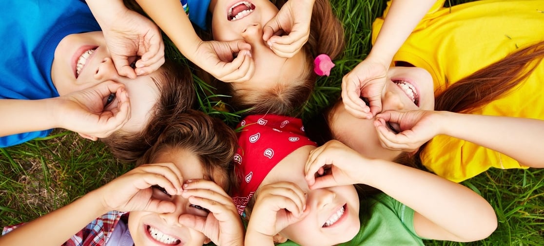 group of kids playing